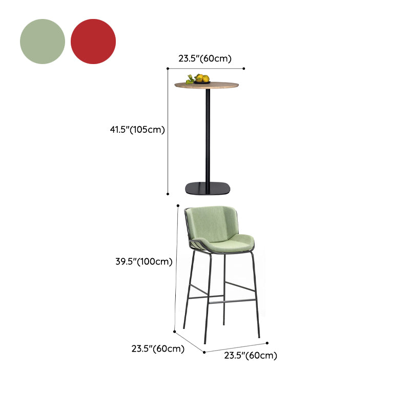 Modern Round Bar Table Set 1/2/3 Pcs Matte Finish Bar Height Set