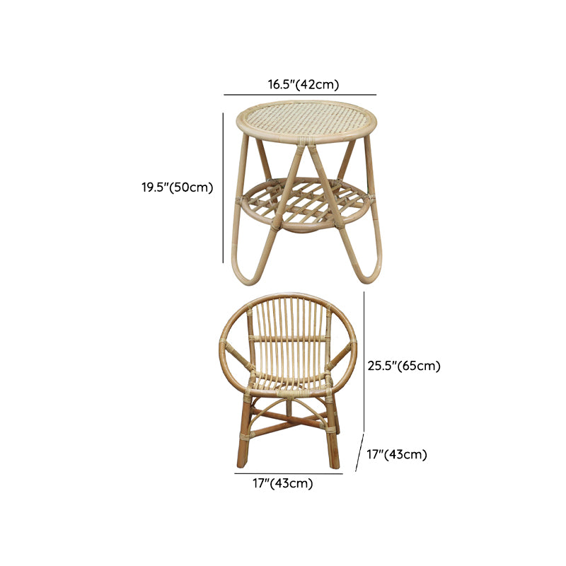 Contemporary Outdoor Bistro Table Set 1/2/3 Pcs Wicker Bistro Set