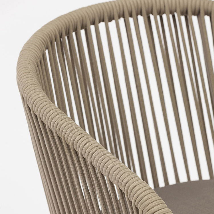 Outdoor Boho Dining Table Set 1/2/3/7 Pcs Metal and Stone Dining Set