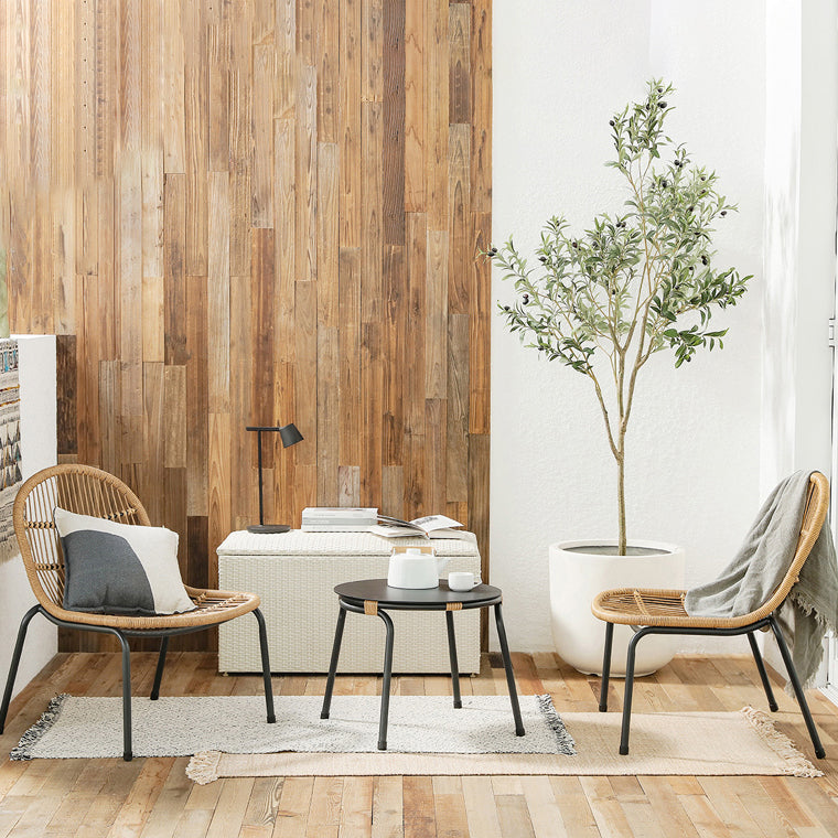 Modern Style Bistro Set Wicker Round 2/3 Pieces Bistro Table Set