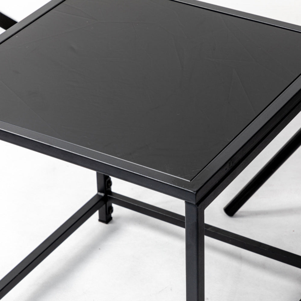 Modern Style Bistro Table Set Wicker 3 Pieces Bistro Table Set