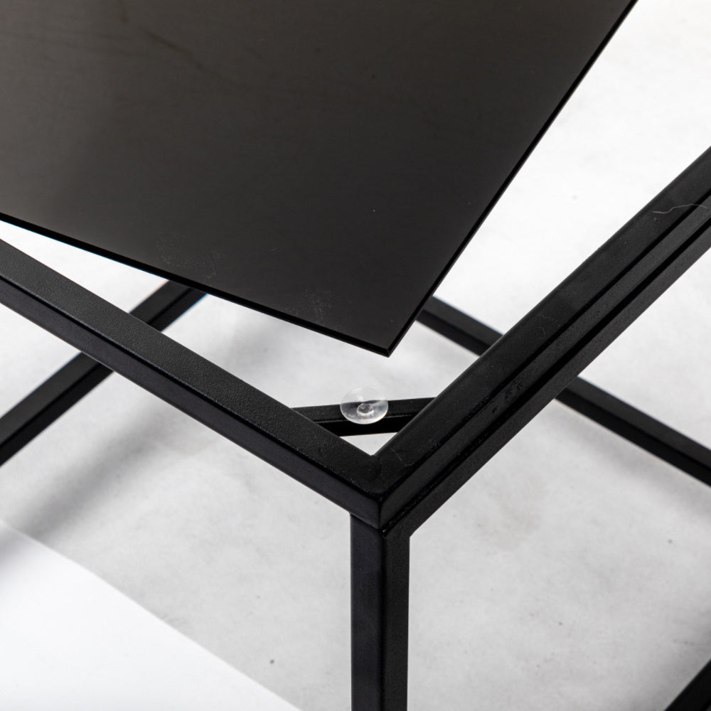 Modern Style Bistro Table Set Wicker 3 Pieces Bistro Table Set