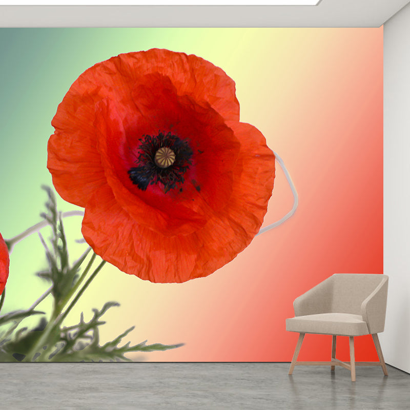 Flowers Photography Wallpaper Environment Friendly Mildew Resistant Indoor Wall Mural