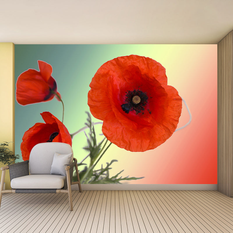 Flowers Photography Wallpaper Environment Friendly Mildew Resistant Indoor Wall Mural