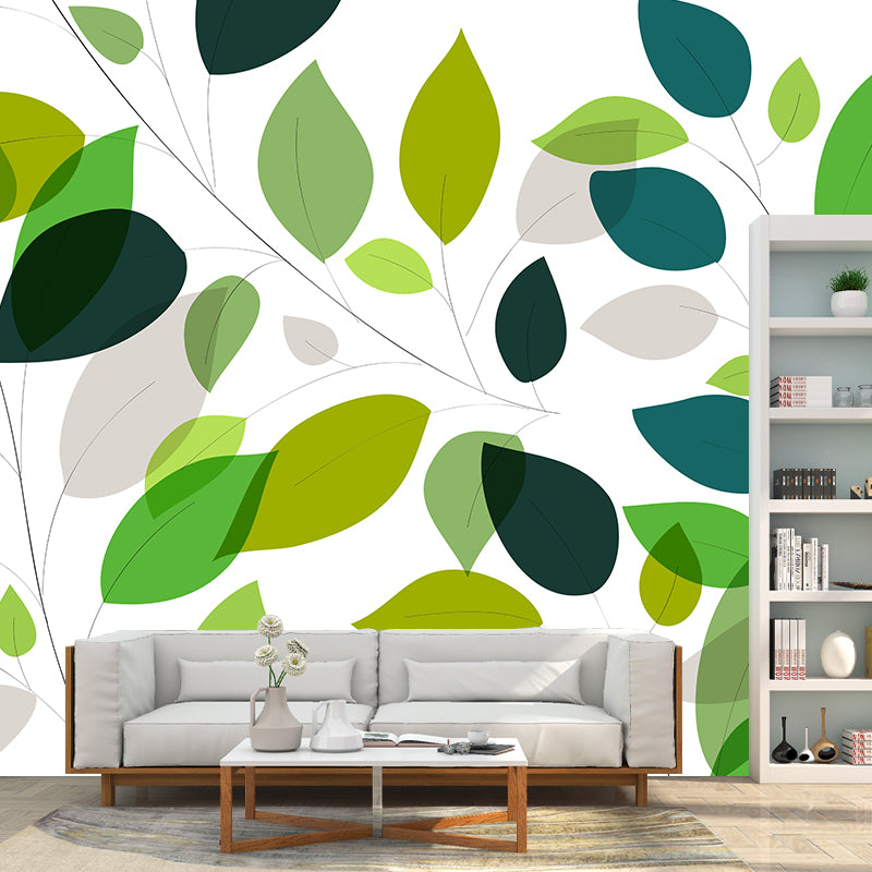 Environmental Wall Mural Wallpaper Plants Illustration Living Room Wall Mural