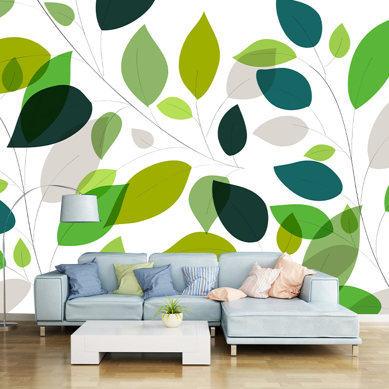 Environmental Wall Mural Wallpaper Plants Illustration Living Room Wall Mural