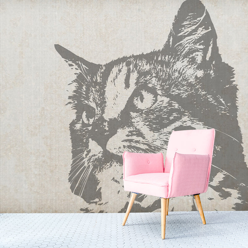 Eco-friendly Illustration Wall Mural Wallpaper Animals Decoration Sitting Room Wall Mural