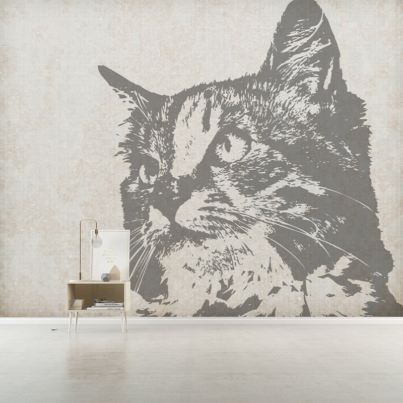 Eco-friendly Illustration Wall Mural Wallpaper Animals Decoration Sitting Room Wall Mural