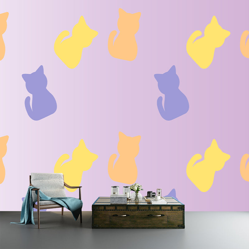Eco-friendly Illustration Wall Mural Wallpaper Animals Decoration Sitting Room Wall Mural