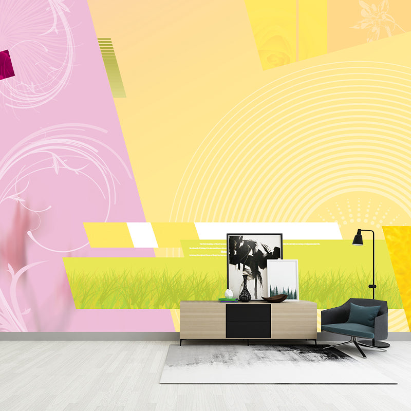 Modern Style Illustration Mural Wallpaper Abstract Indoor Wall Mural