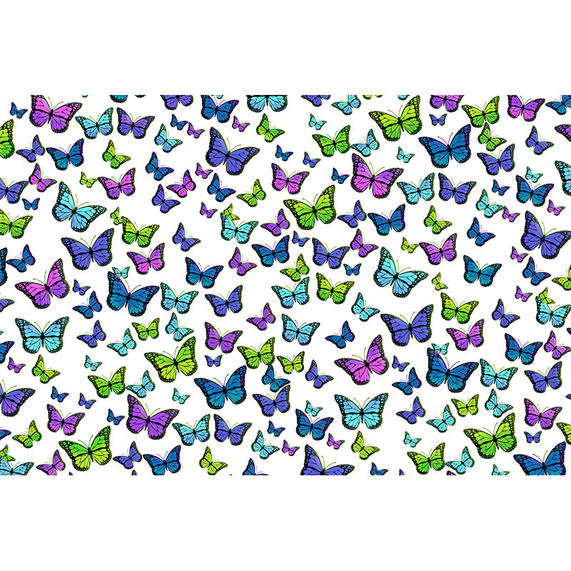 Illustration Stain Resistant Mural Wallpaper Butterfly Decorative Living Room Wall Mural