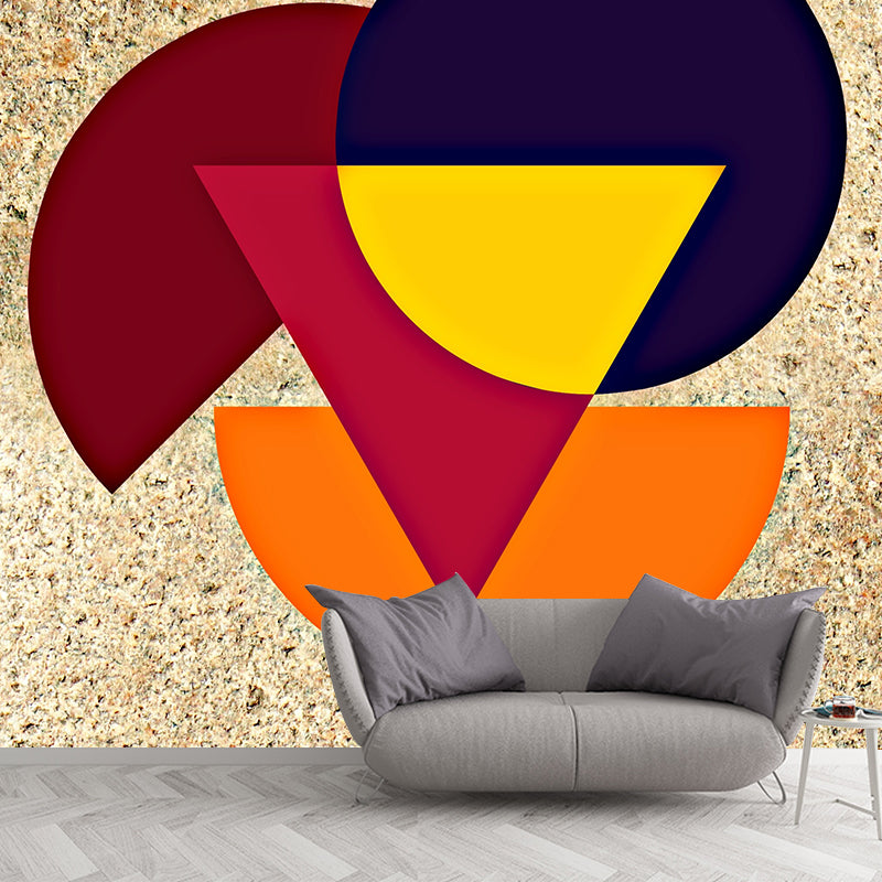 Illustration Mural Wallpaper Abstract Geometry Environment Friendly Bedroom Wall Mural