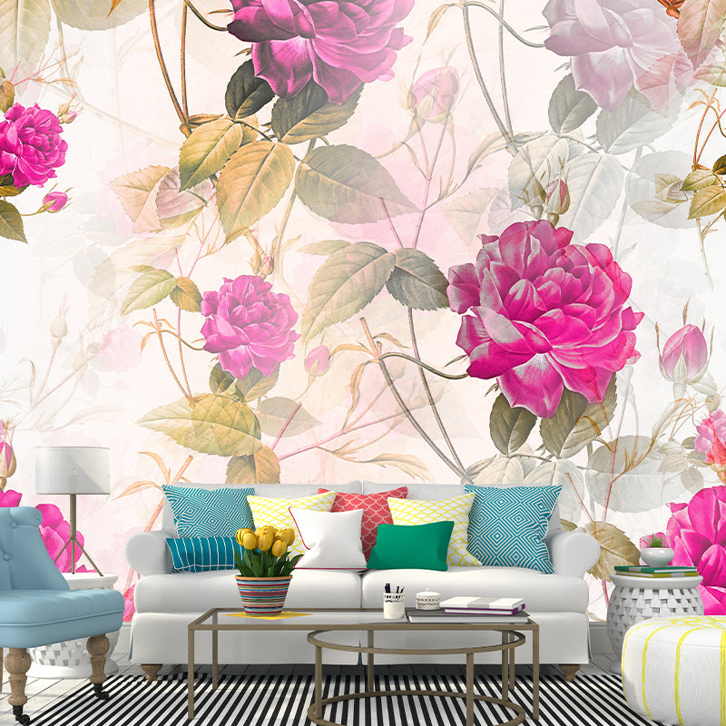 Decorative Wall Mural Wallpaper Plant Sitting Room Wall Mural