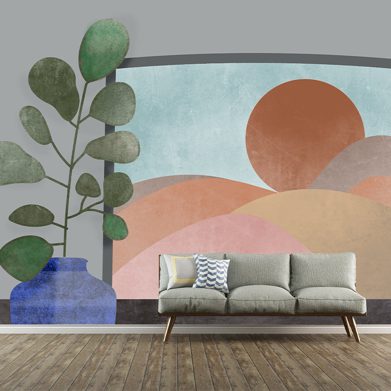 Environmental Wall Mural Wallpaper Plant Illustration Bedroom Wall Mural