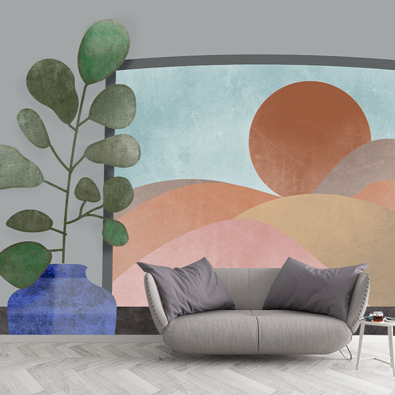 Environmental Wall Mural Wallpaper Plant Illustration Bedroom Wall Mural