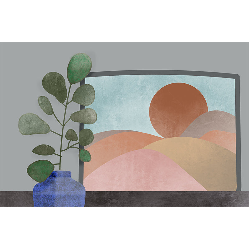 Environmental Wall Mural Wallpaper Plant Illustration Bedroom Wall Mural