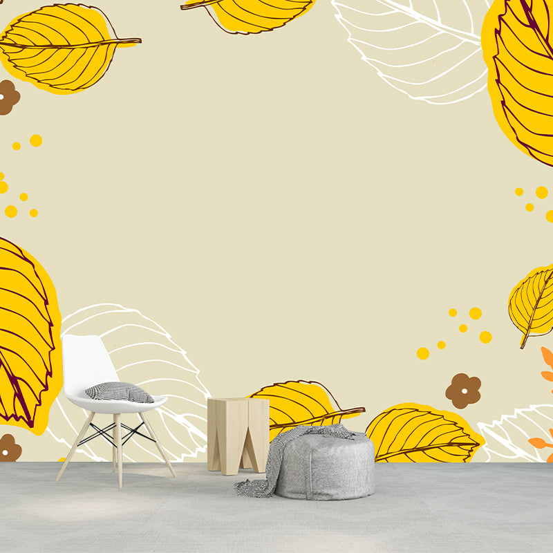 Modern Style Wall Mural Wallpaper Plant Illustration Bedroom Wall Mural
