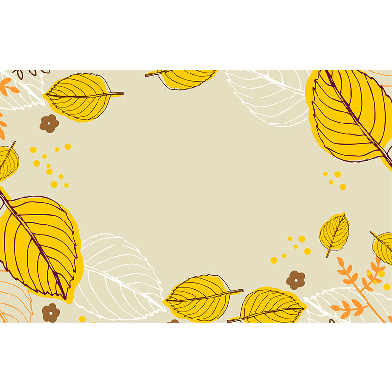 Modern Style Wall Mural Wallpaper Plant Illustration Bedroom Wall Mural