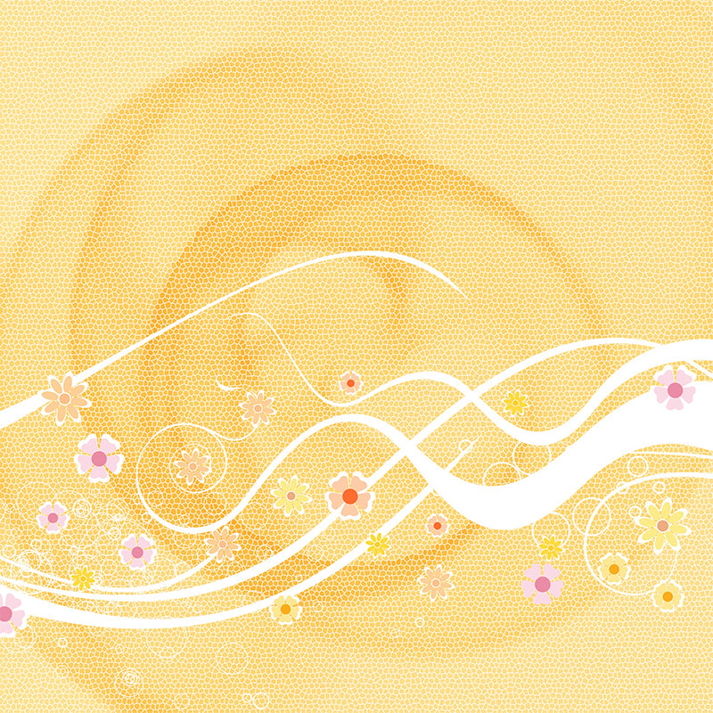 Environment Friendly Mural Wallpaper Flowers Illustration Indoor Wall Mural