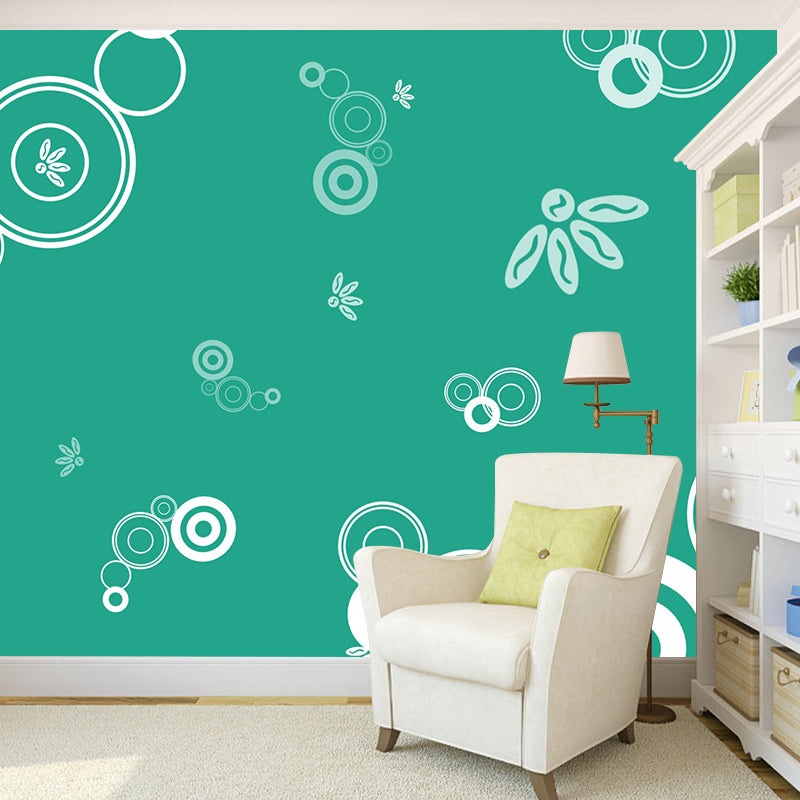 Geometry Illustration Mural Mildew Resistant Wallpaper Sleeping Room Wall Mural