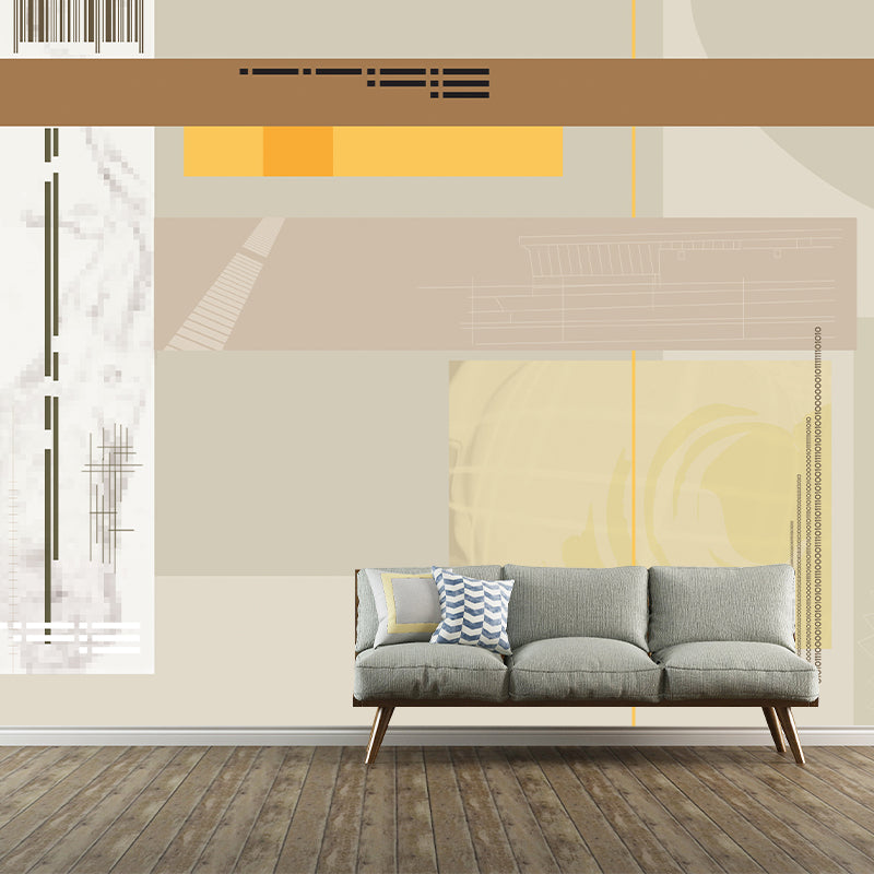Geometry Illustration Mural Mildew Resistant Wallpaper Sleeping Room Wall Mural