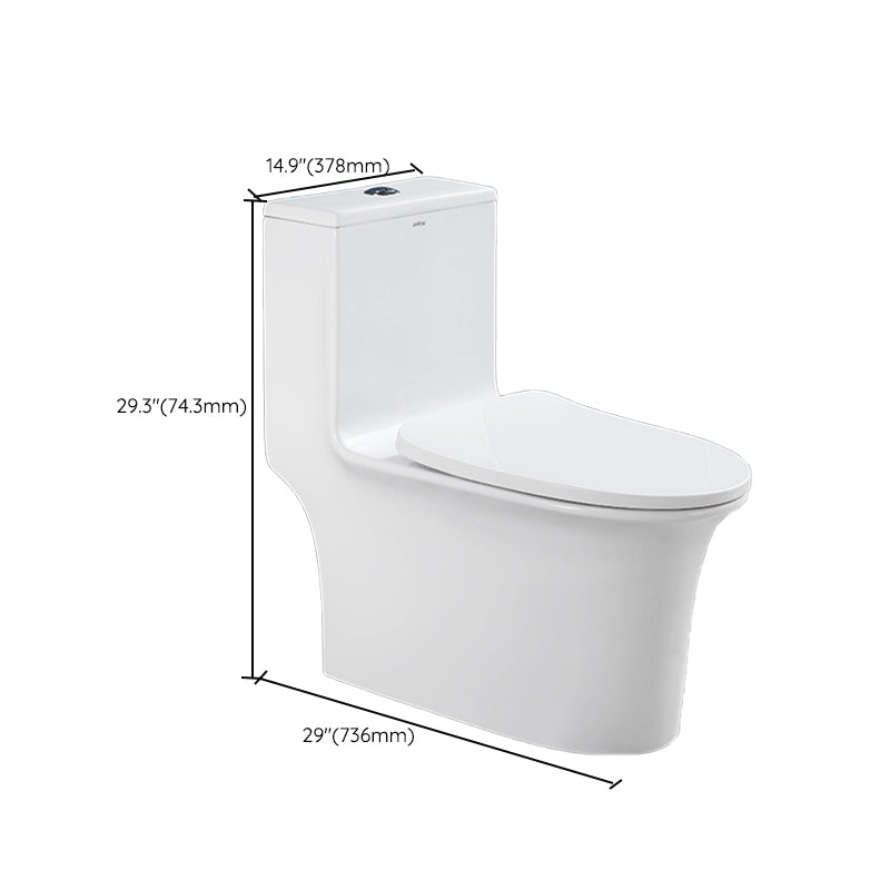Traditional Flush Toilet Floor Mounted One-Piece Toilet Porcelain Urine Toilet