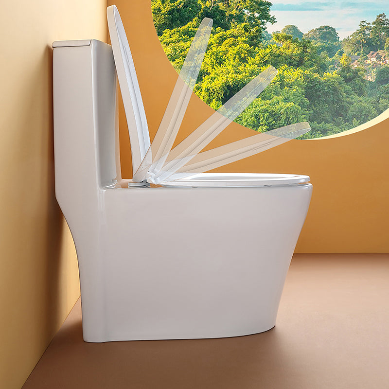 Traditional Flush Toilet Floor Mounted One-Piece Toilet Porcelain Toilet Bowl