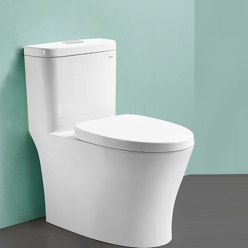 Traditional Flush Toilet Floor Mounted One-Piece Toilet Porcelain Toilet Bowl