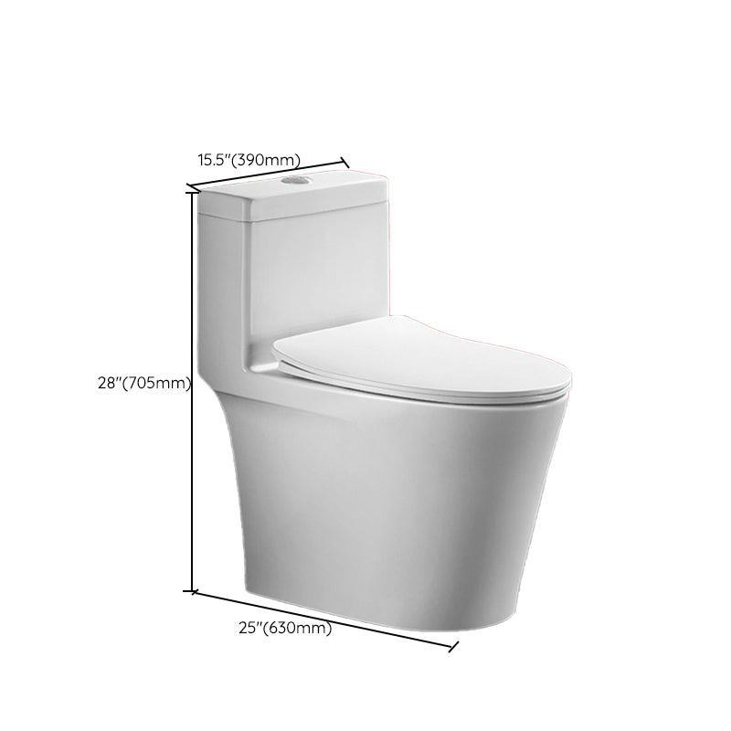 Traditional Flush Toilet Floor Mounted One-Piece Toilet Porcelain Toilet Bowl