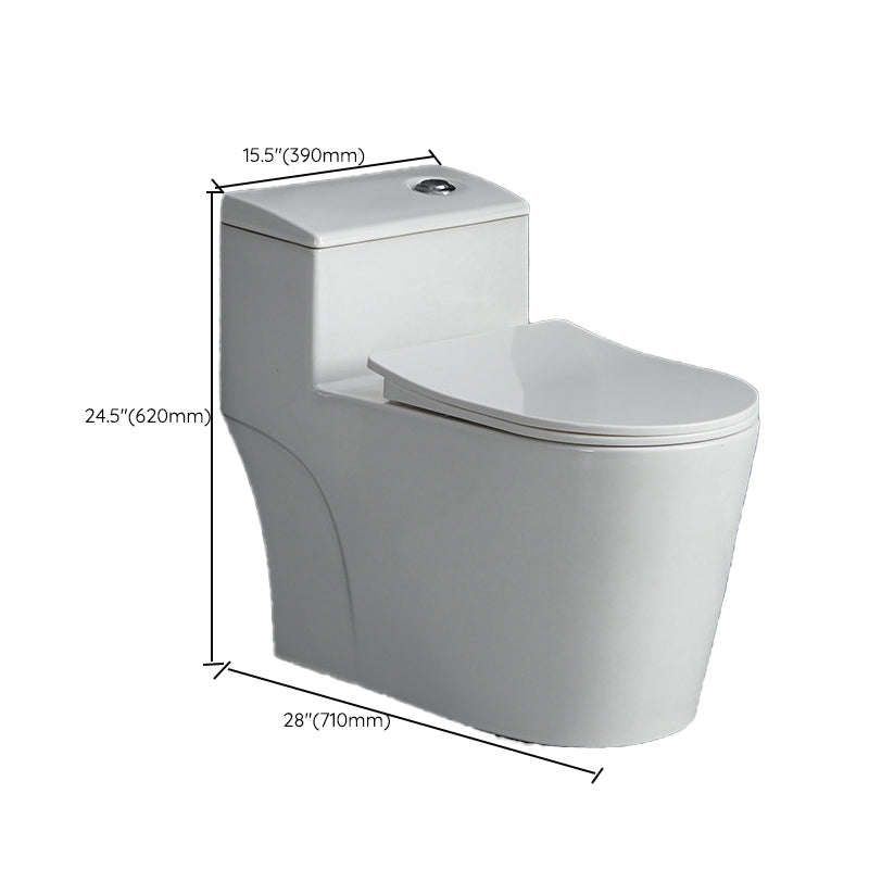 Modern 1-Piece Flush Toilet Floor Mount Urine Toilet for Washroom