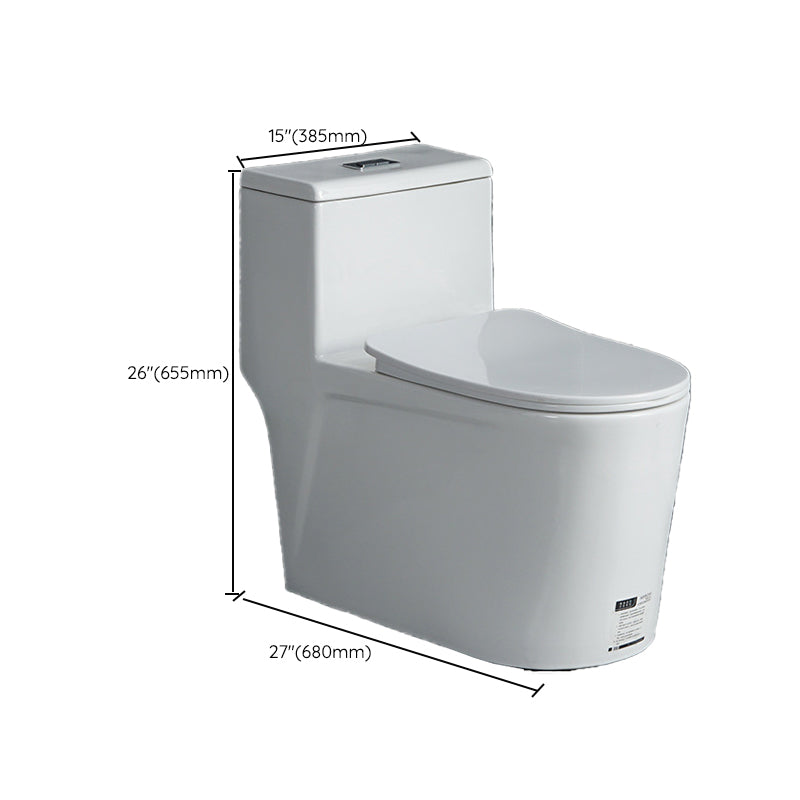 Modern 1-Piece Flush Toilet Floor Mount Urine Toilet for Washroom