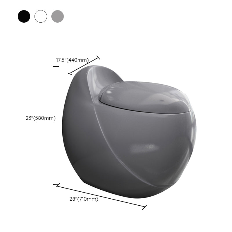 Contemporary Skirted Toilet Bowl One Piece Urine Toilet with Seat