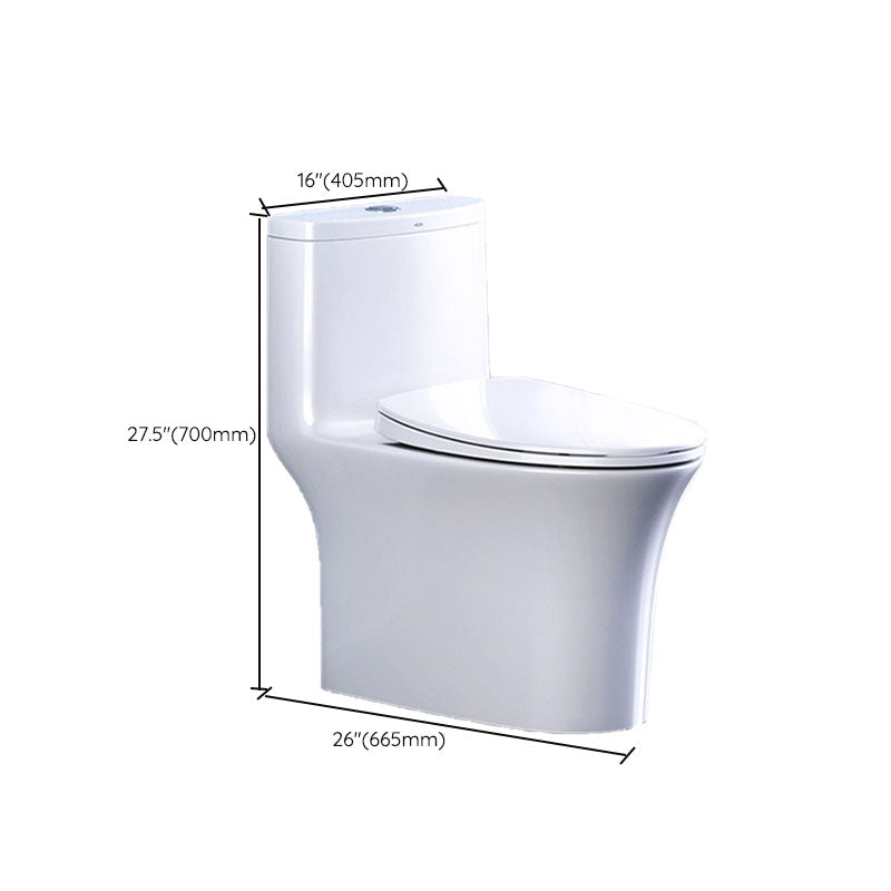 Traditional All-In-One Flush Toilet Floor Mounted Porcelain Toilet Bowl