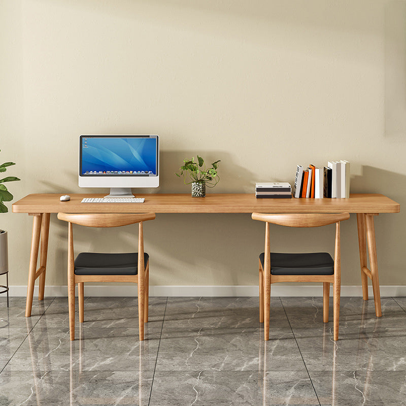Contemporary Curved Office Desk Pine Writing Desk for Office