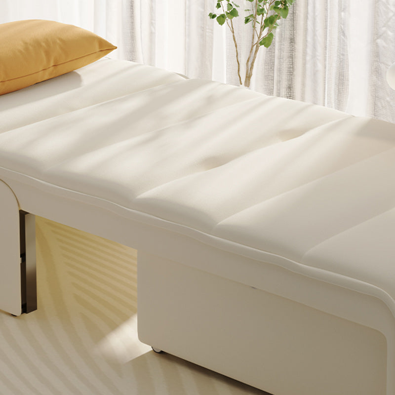 Pillow Back Convertible Sofa with Storage Glam Fabric Sofa Bed