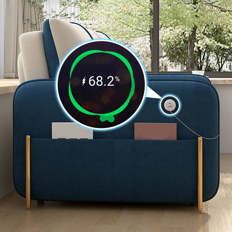 33" Wide Glam Futon Sofa Bed Futon Cushion Back Sleeper Sofa