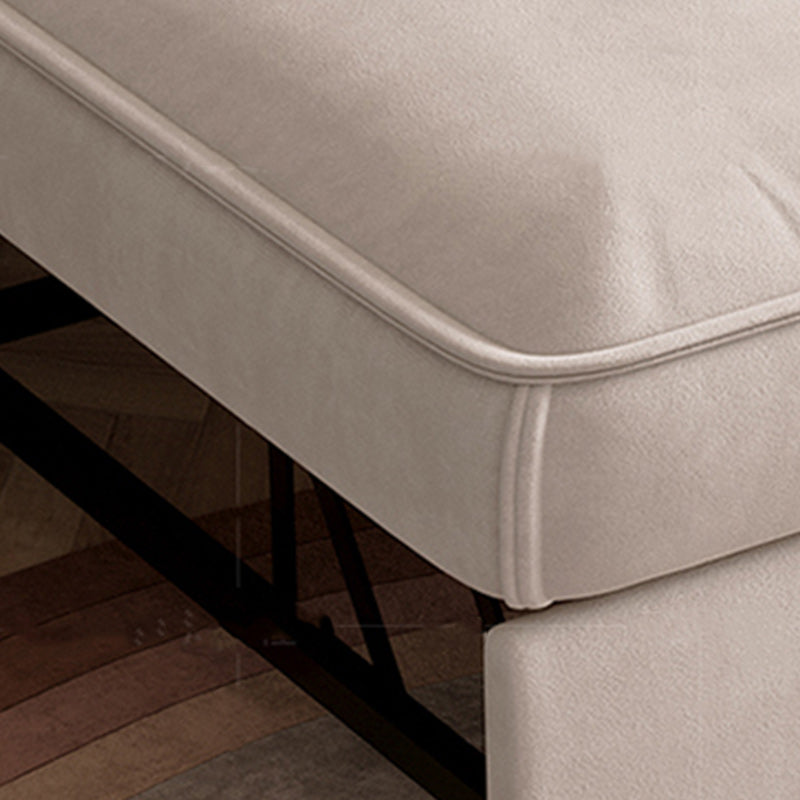 Pillow Included Sofa Futon Light Gray Square Arm Convertible Sofa