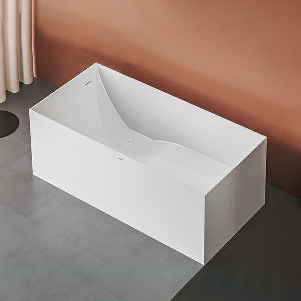 Modern Stone Rectangular Bathtub Antique Finish Flat Bottom Bath Tub