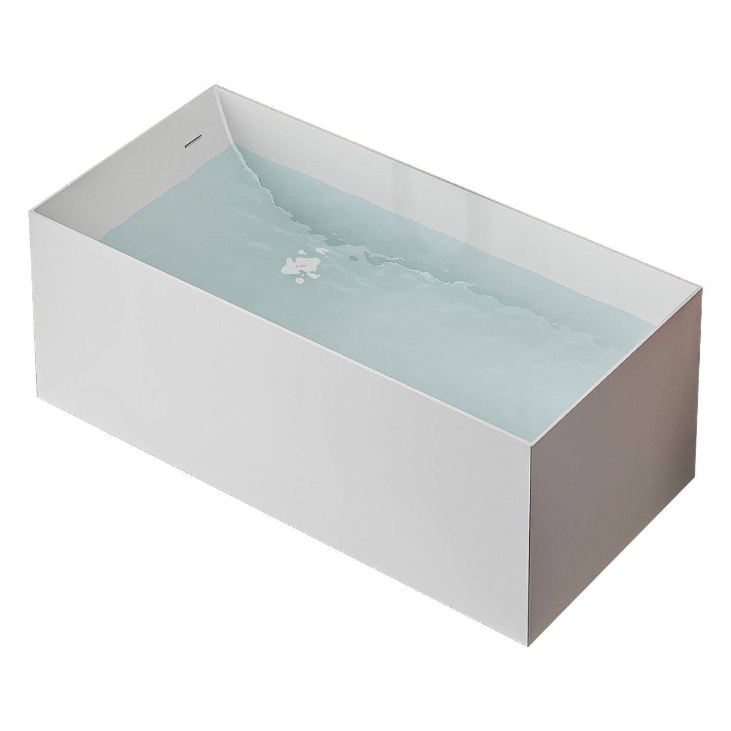 Modern Stone Rectangular Bathtub Antique Finish Flat Bottom Bath Tub