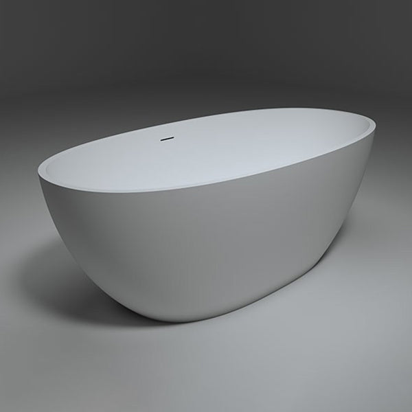Modern Stone Oval Bathtub Antique Finish Freestanding Bath Tub