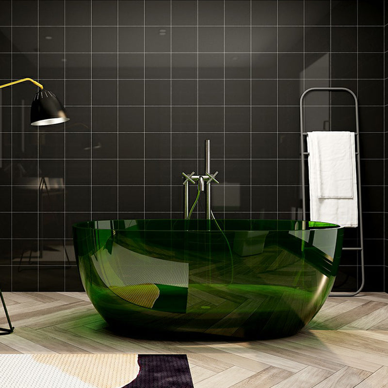 Modern Freestanding Roll Top Bathtub Soaking Oval Bath for Bathroom