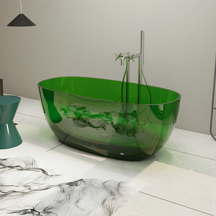Modern Freestanding Roll Top Bathtub Soaking Oval Bath for Bathroom