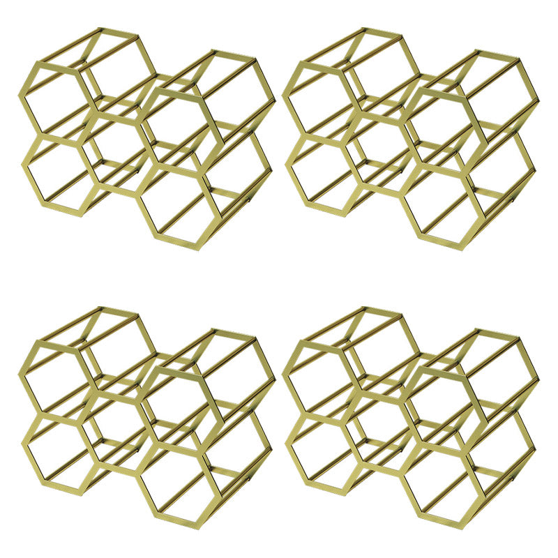 Glam Tabletop Wine Rack Metal Wine Bottle Rack for Living Room