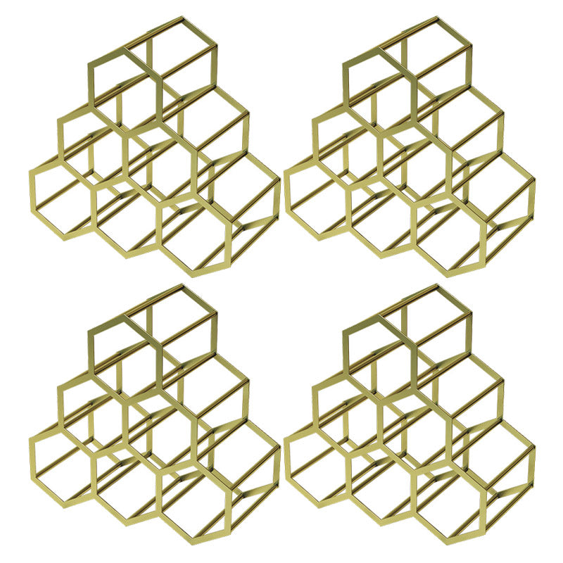 Glam Tabletop Wine Rack Metal Wine Bottle Rack for Living Room