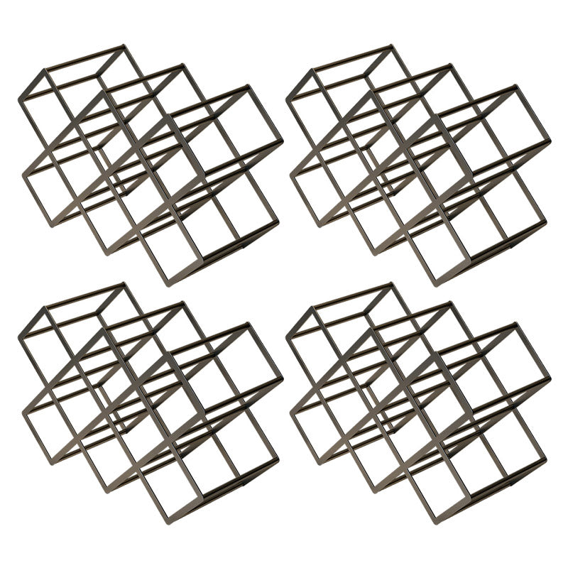 Glam Tabletop Wine Rack Metal Wine Bottle Rack for Living Room