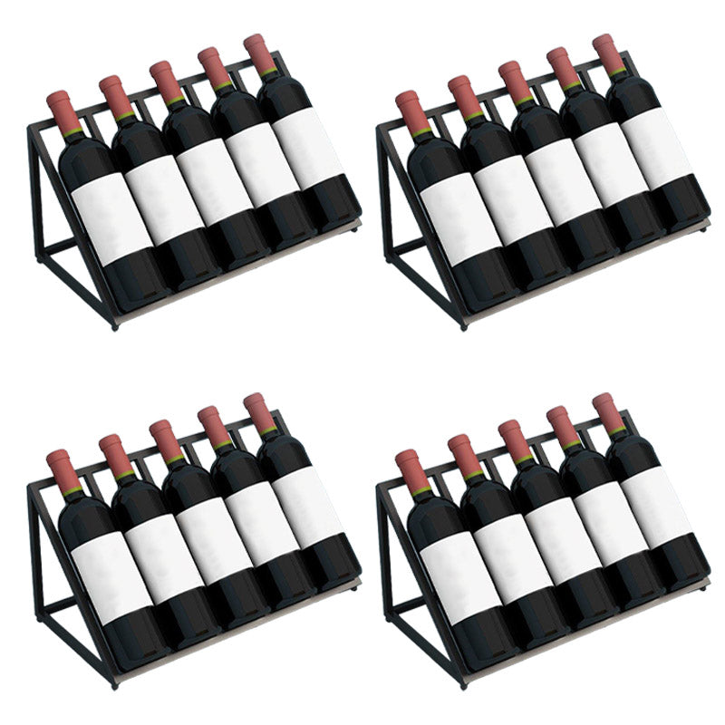 Glam Style Tabletop Wine Rack Metal Wine Bottle Rack for Living Room