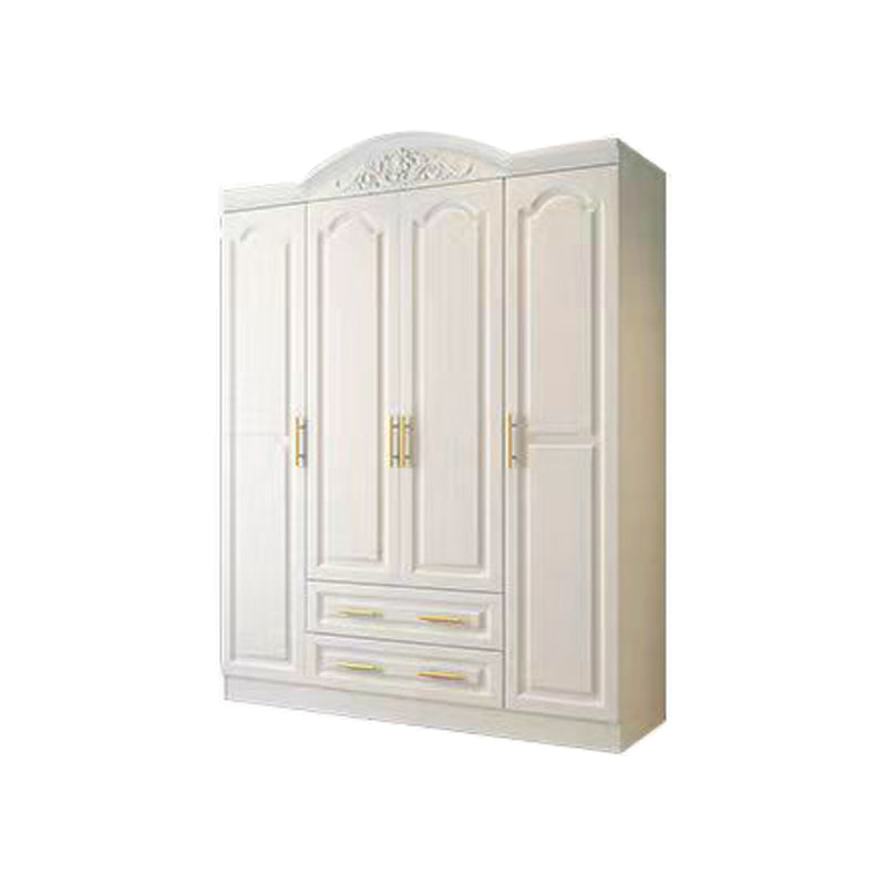 White Wood Wardrobe Armoire French Country Wardrobe Closet for Home