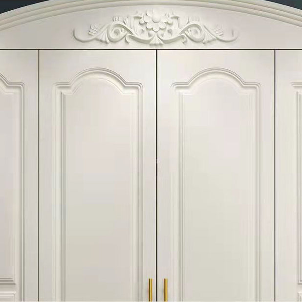 White Wood Wardrobe Armoire French Country Wardrobe Closet for Home