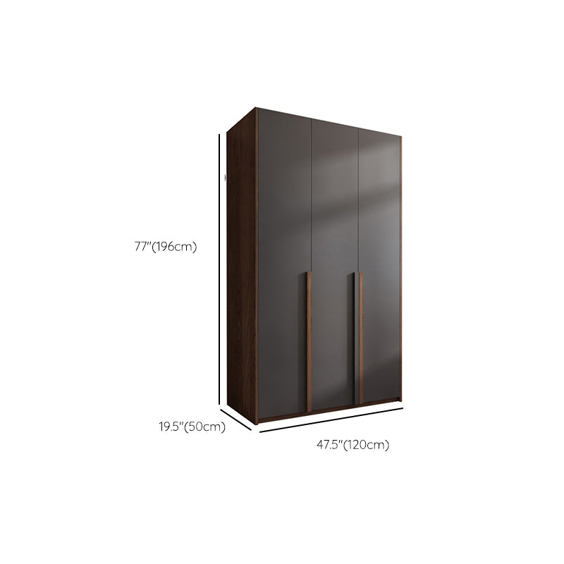 Hinged Wooden Wardrobe Closet with Drawer Modern Storage Cabinet