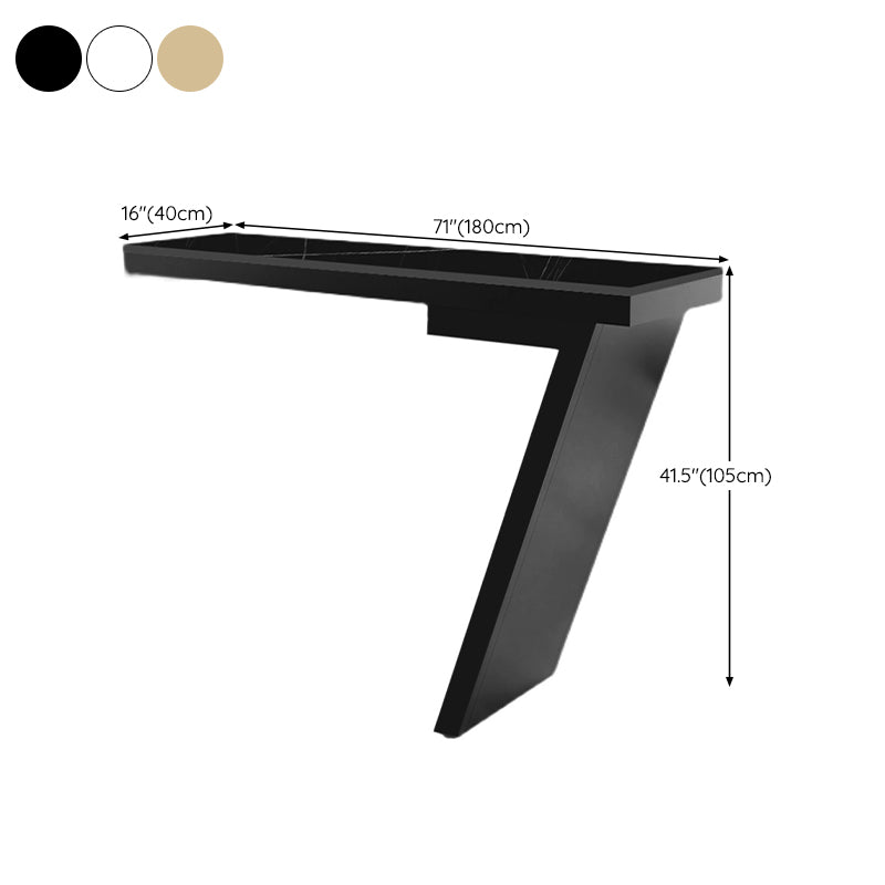 Contemporary Style Bar Table Rectangle Stone Bistro Bar Desk